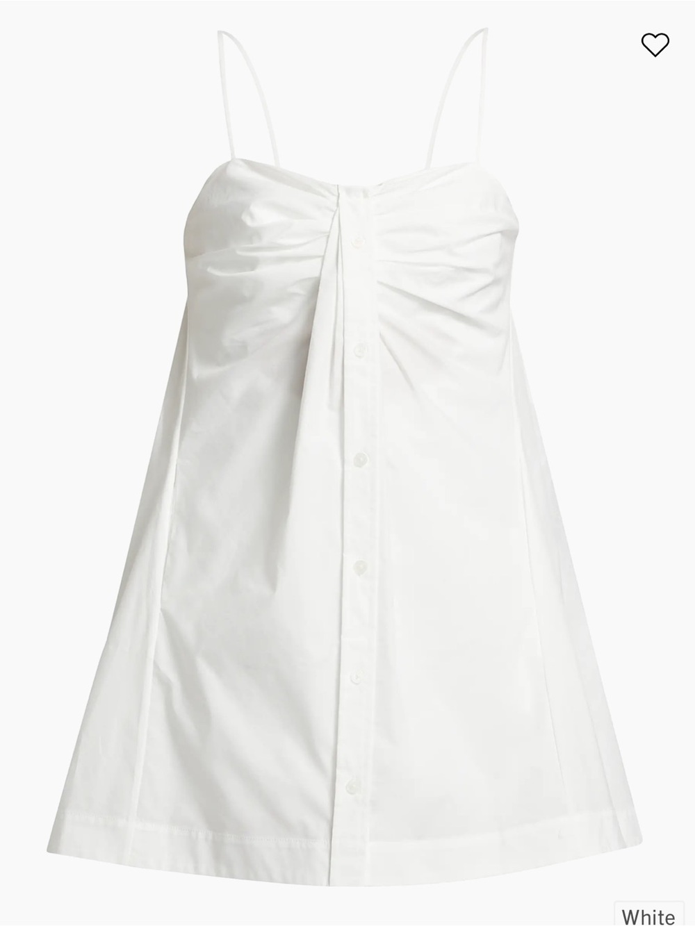 Jonathan Simkhai White Satin-Look Dress Label Detail